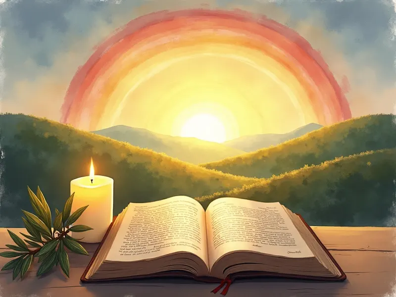 Ilustración devocional: soñar con arcoíris en la Biblia