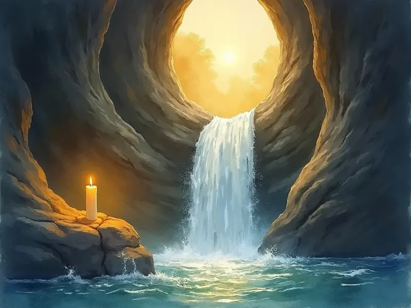 Ilustración devocional: soñar con cascada en la Biblia