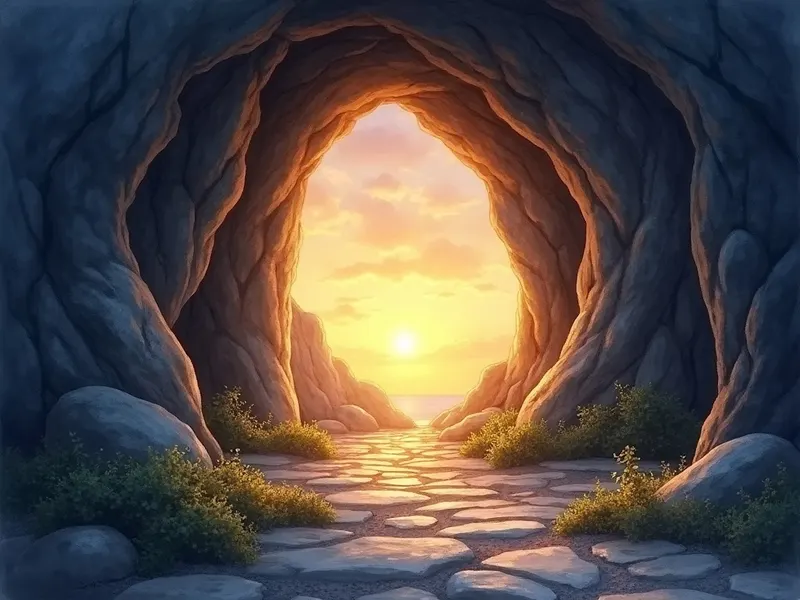 Ilustración devocional: soñar con cueva en la Biblia