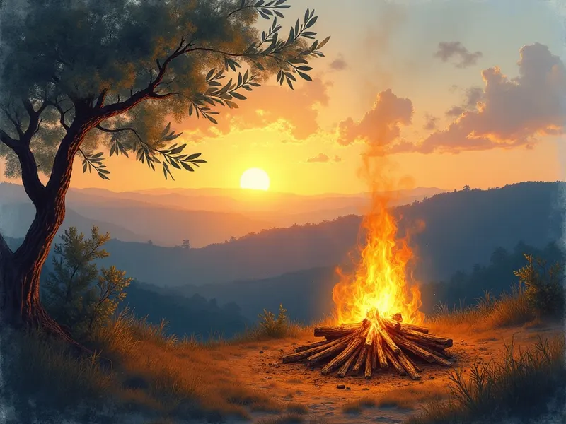 Ilustración devocional: soñar con hoguera en la Biblia