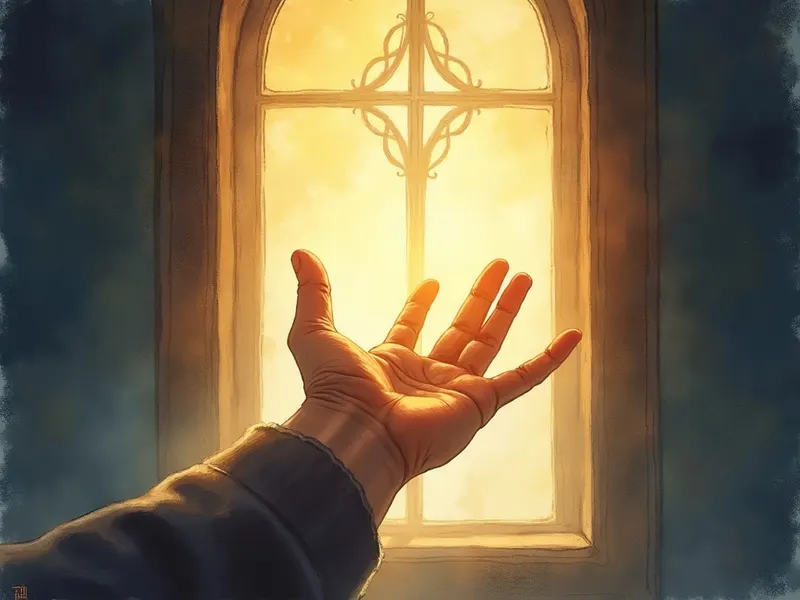 Ilustración devocional: soñar con mano en la Biblia
