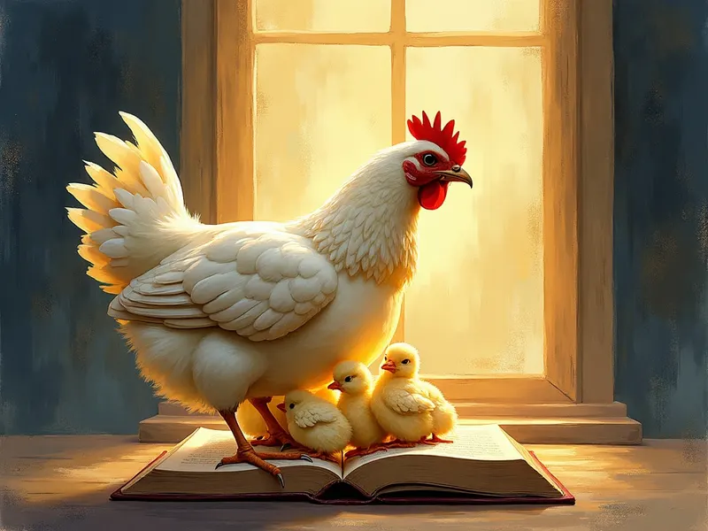Ilustración devocional: soñar con pollo en la Biblia