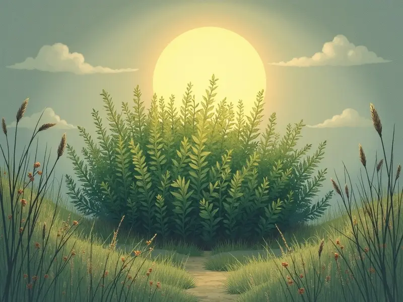 Ilustración del sueño: arbusto verde