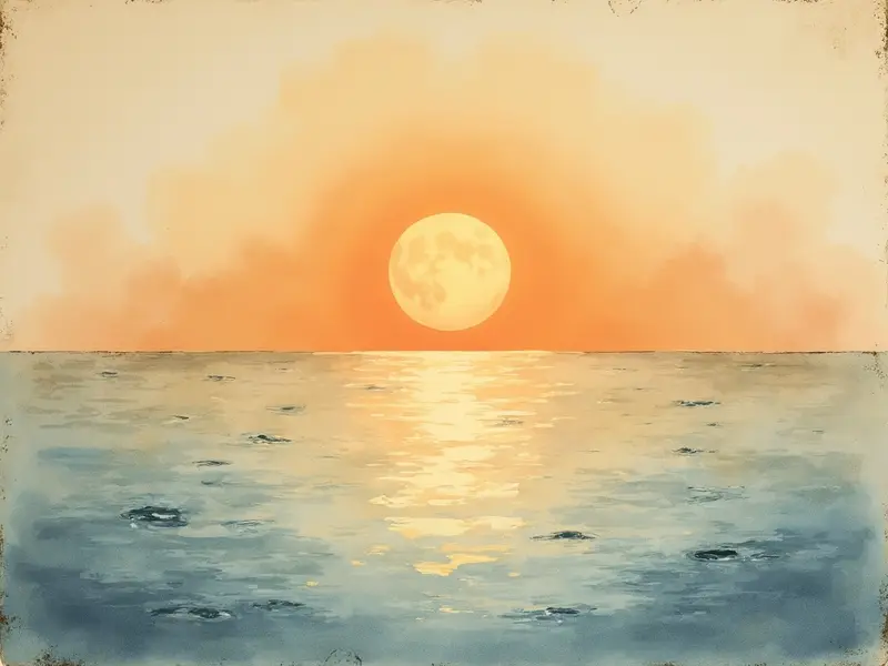 Ilustración del sueño: atardecer