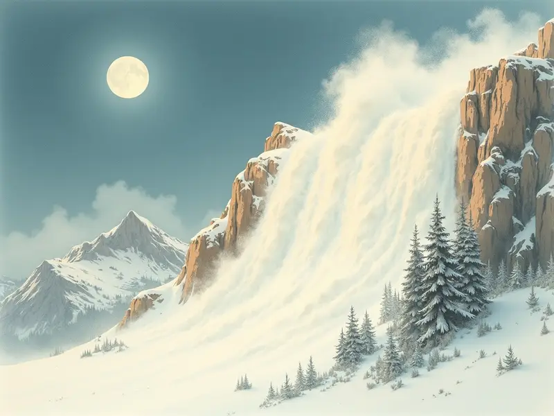 Ilustración del sueño: avalancha