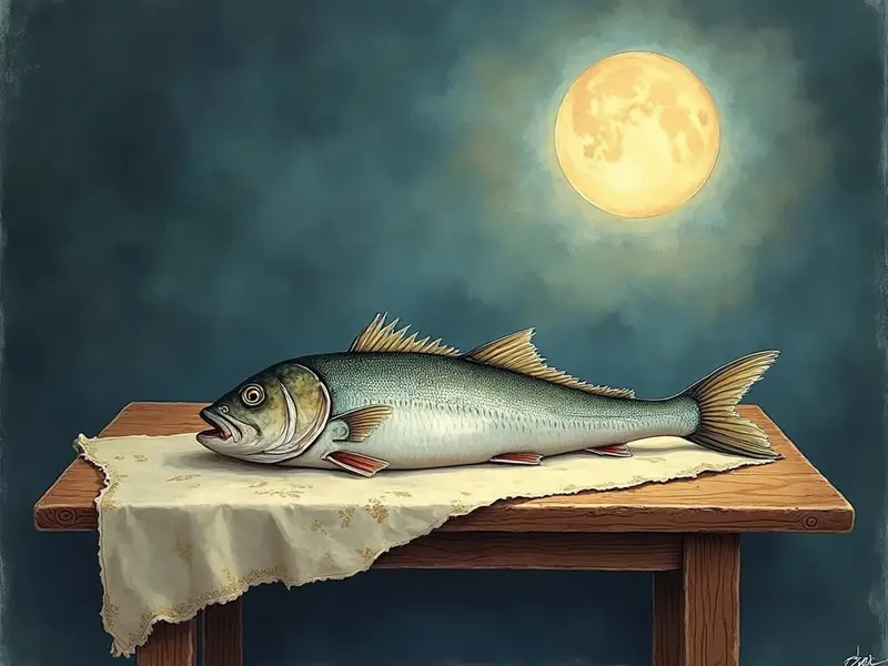 Ilustración del sueño: comer bacalao