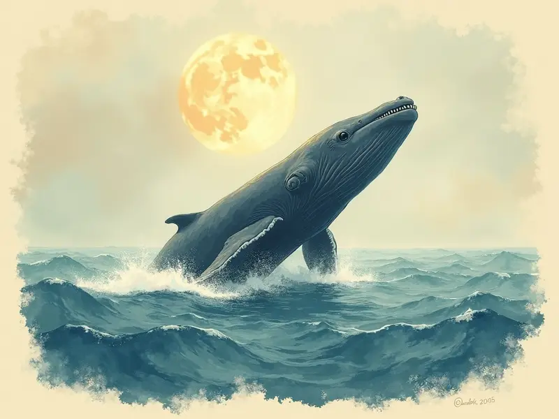 Ilustración del sueño: ballena