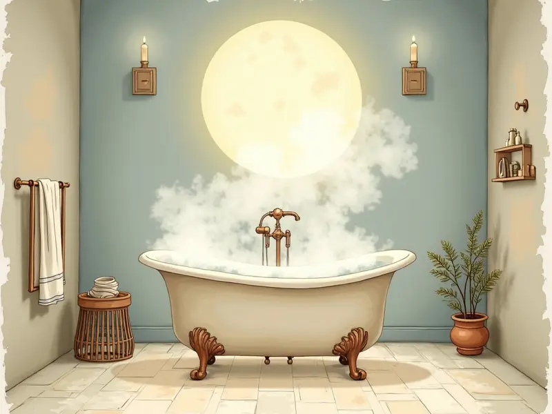 Ilustración del sueño: baño