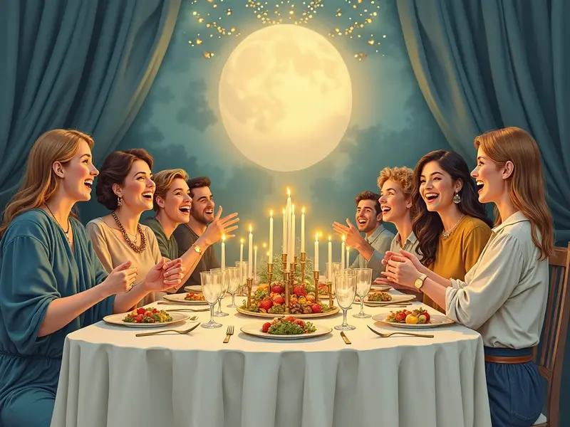 Ilustración del sueño: banquete