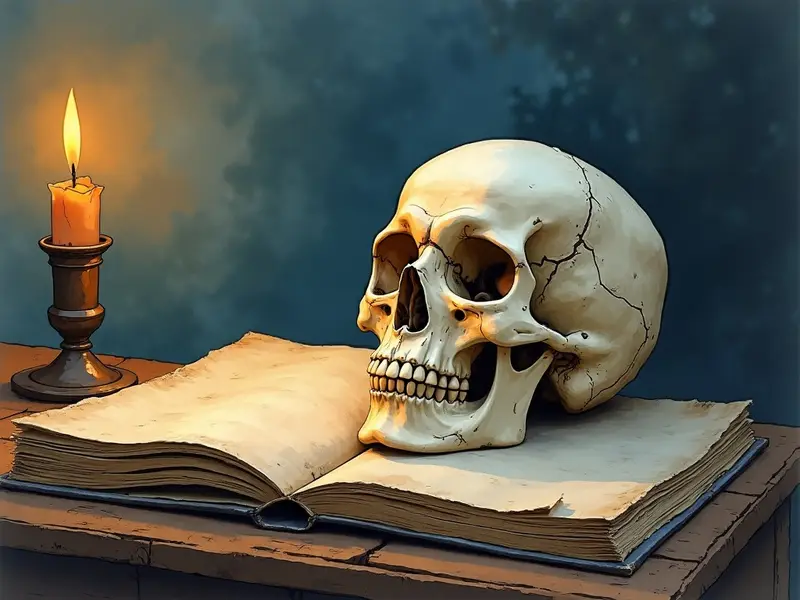 Ilustración del sueño: calavera