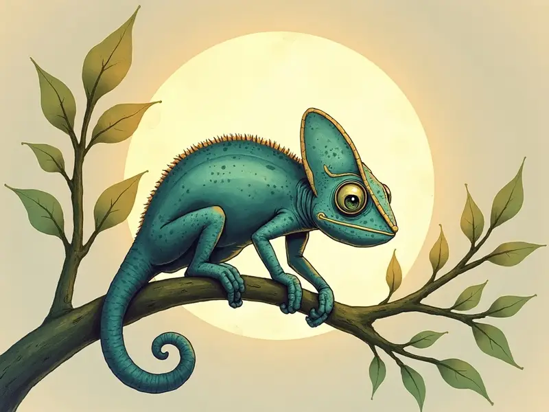 Ilustración del sueño: camaleón