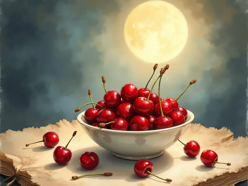 Ilustración del sueño: cerezas maduras