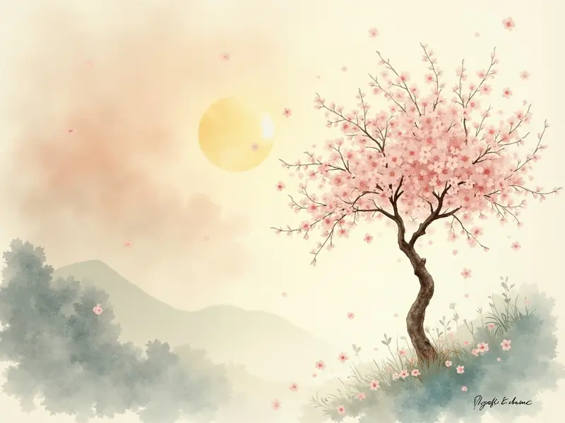 Ilustración del sueño: cerezo