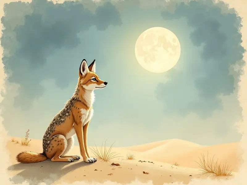 Ilustración del sueño: chacal atacando