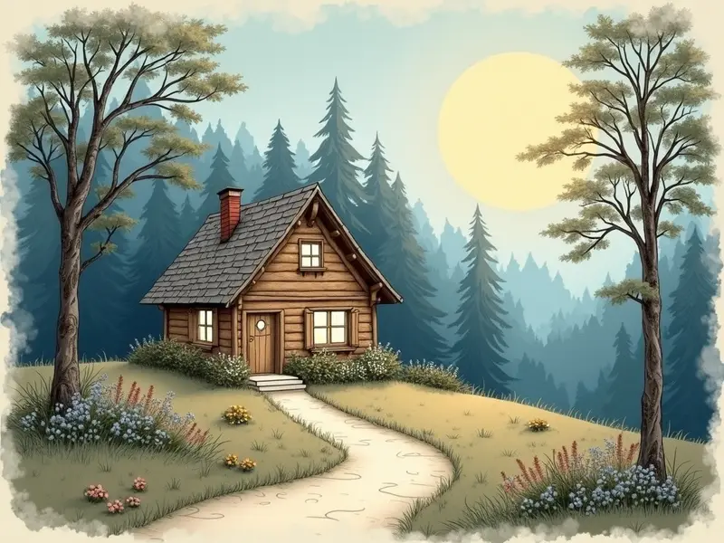 Ilustración del sueño: chalet abandonado