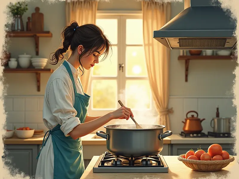 Ilustración del sueño: cocinera