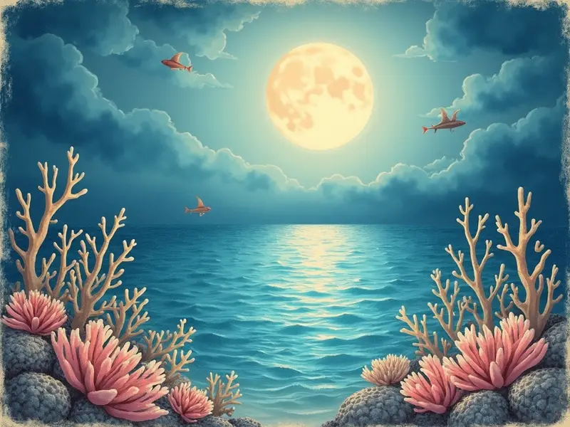 Ilustración del sueño: coral