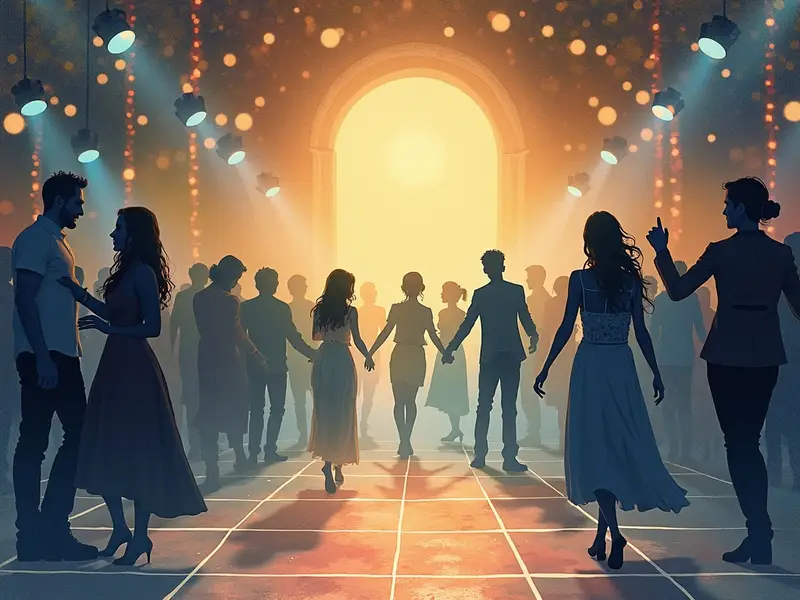 Ilustración del sueño: discoteca