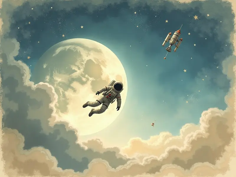 Ilustración del sueño: estación espacial