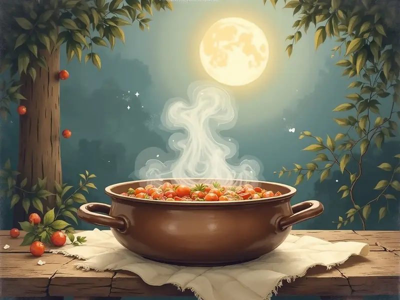 Ilustración del sueño: fabada comiendo
