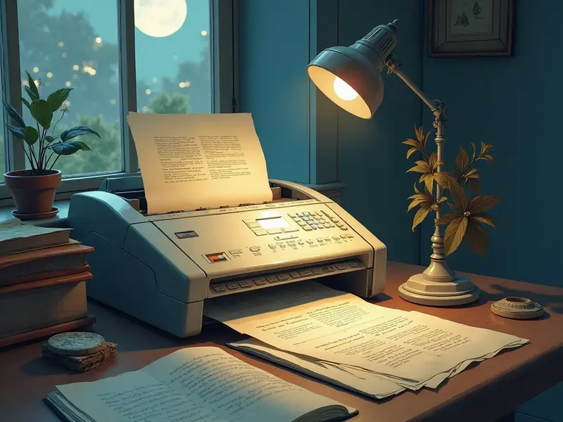 Ilustración del sueño: fax