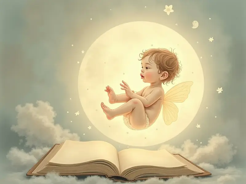 Ilustración del sueño: feto niña