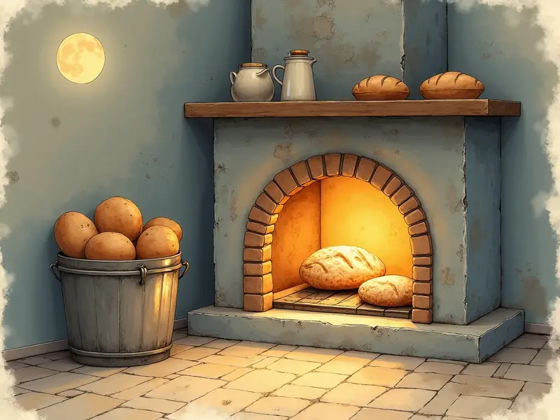 Ilustración del sueño: horno