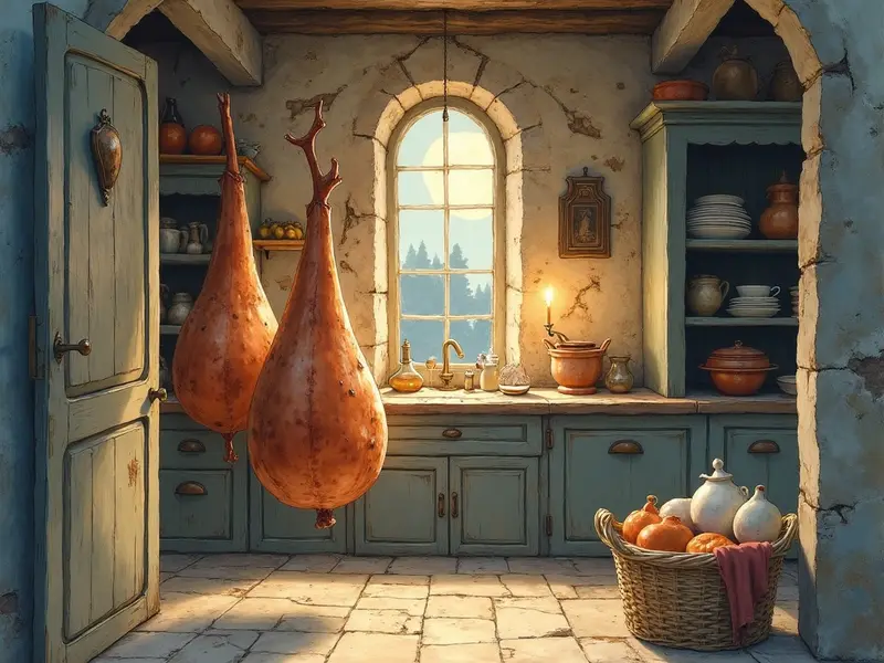 Ilustración del sueño: jamón