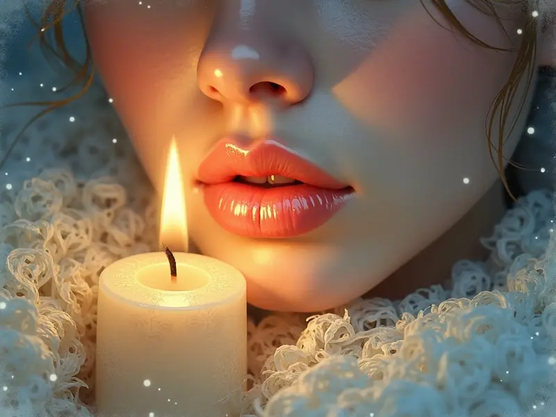 Ilustración del sueño: labios sangrando