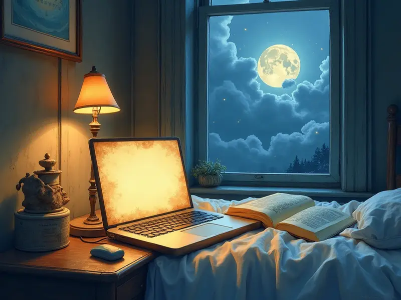 Ilustración del sueño: laptop rota