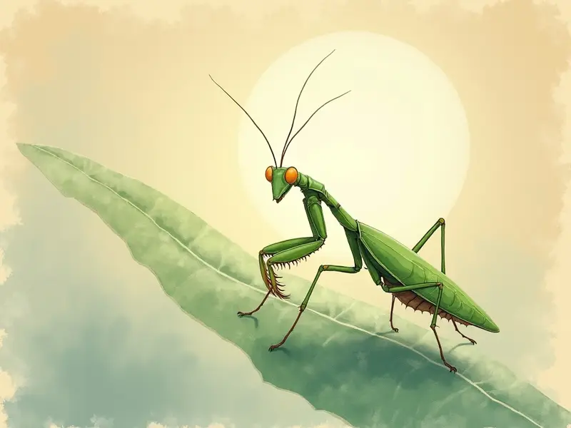 Ilustración del sueño: mantis religiosa
