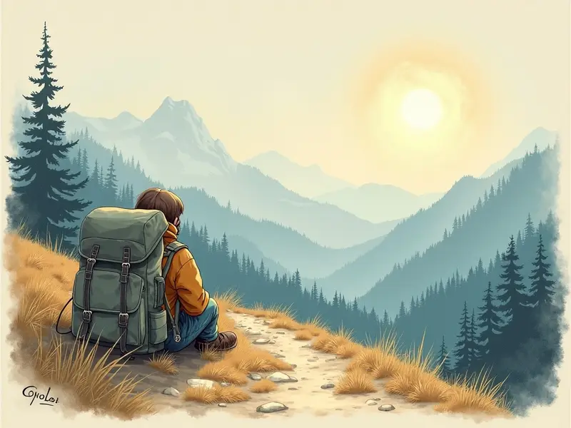 Ilustración del sueño: mochila
