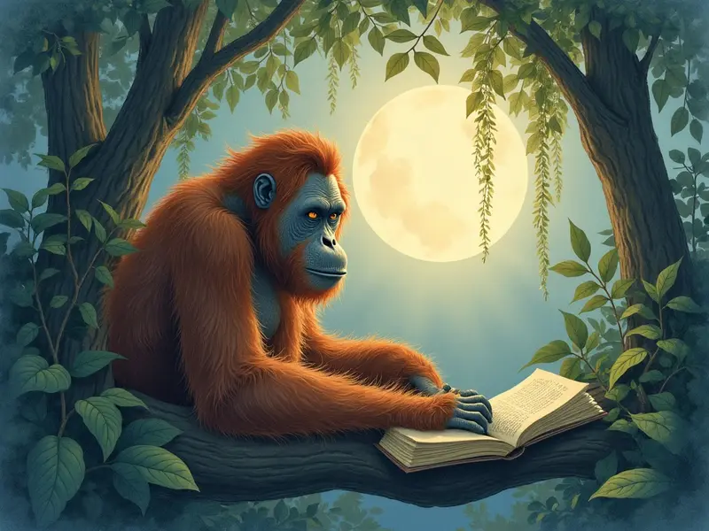 Ilustración del sueño: orangután