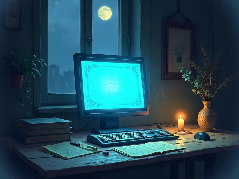 Ilustración del sueño: pantalla azul