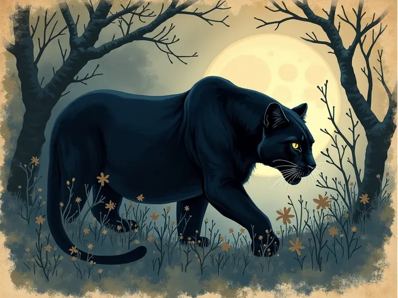 Ilustración del sueño: pantera