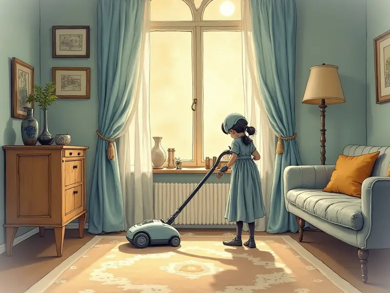 Ilustración del sueño: robot aspirador
