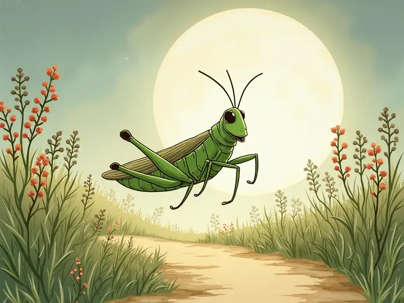 Ilustración del sueño: saltamontes