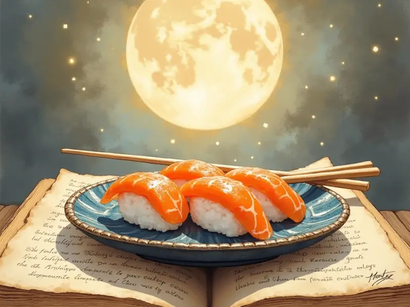 Ilustración del sueño: sushi