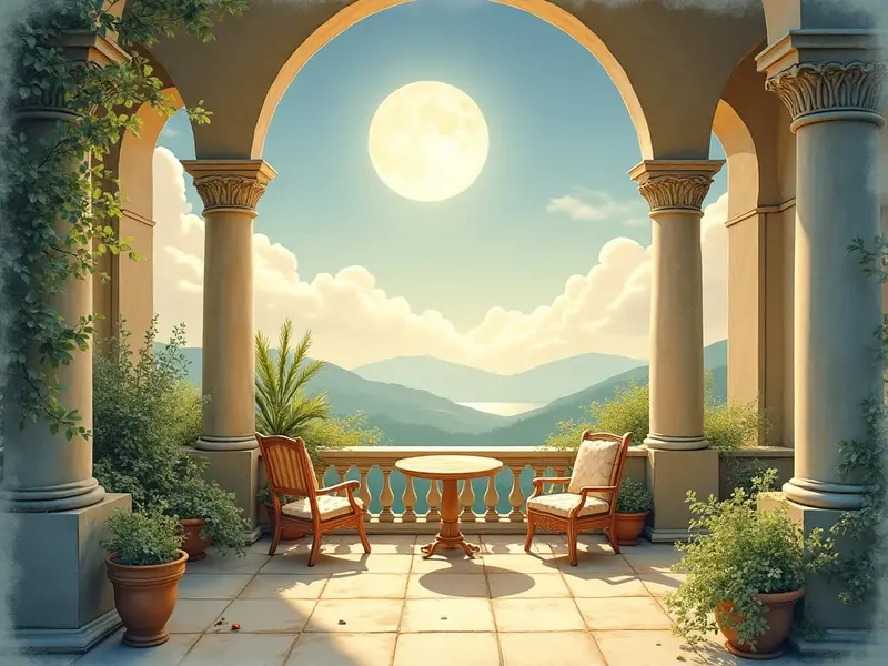 Ilustración del sueño: terraza