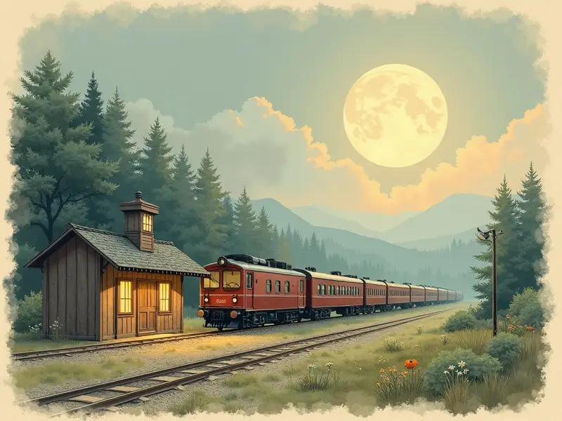 Ilustración del sueño: tren