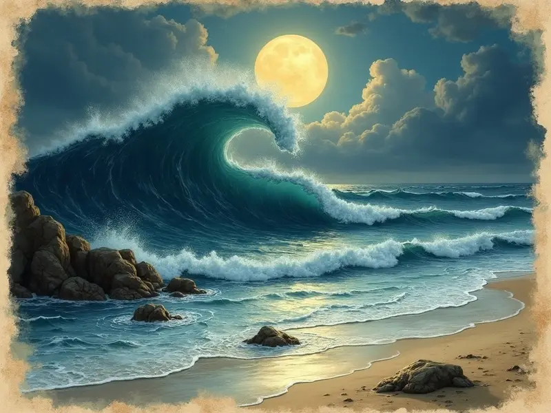 Ilustración del sueño: tsunami