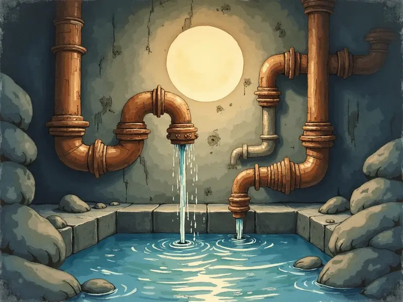 Ilustración del sueño: tuberías que explotan