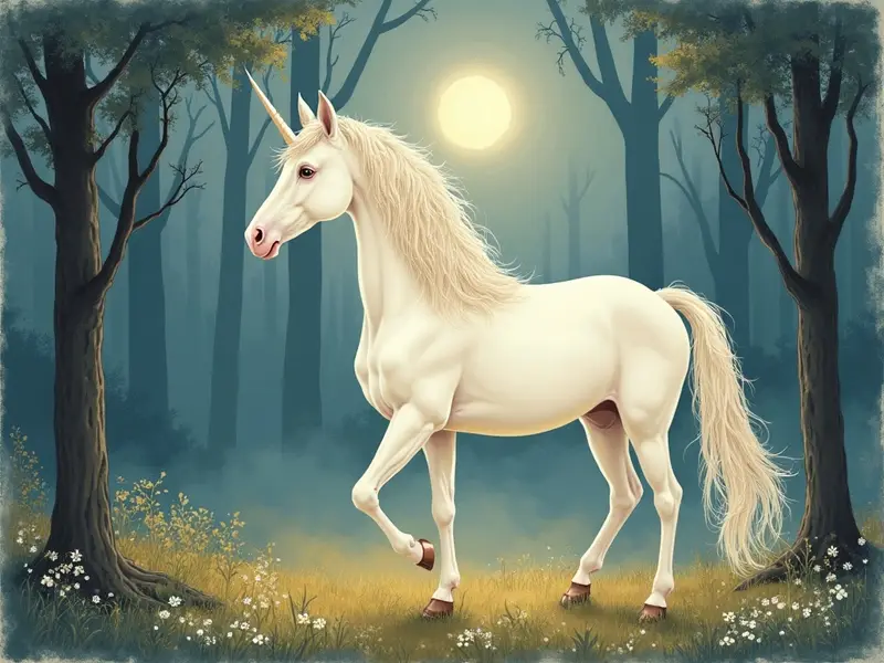 Ilustración del sueño: unicornio volando