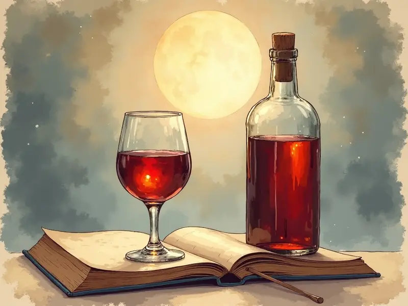 Ilustración del sueño: vino