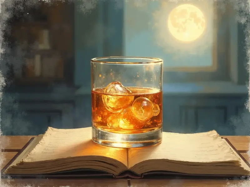 Ilustración del sueño: beber whisky