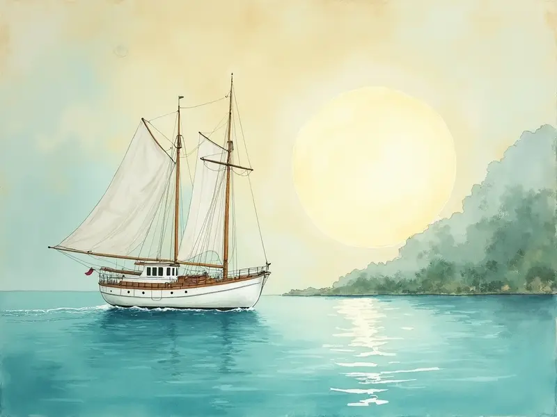 Ilustración del sueño: yate
