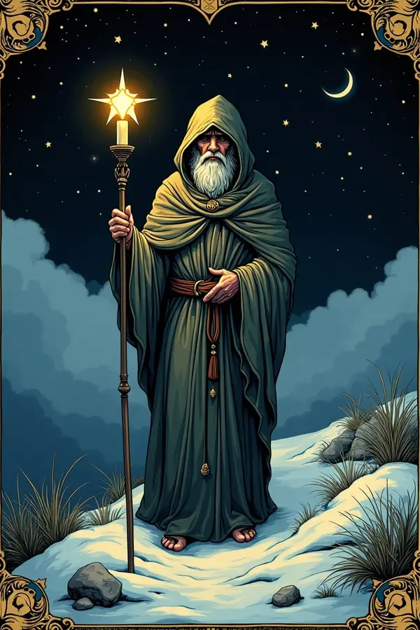Carta del tarot El Ermitaño