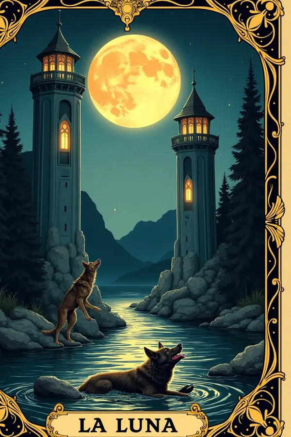Carta del tarot La Luna