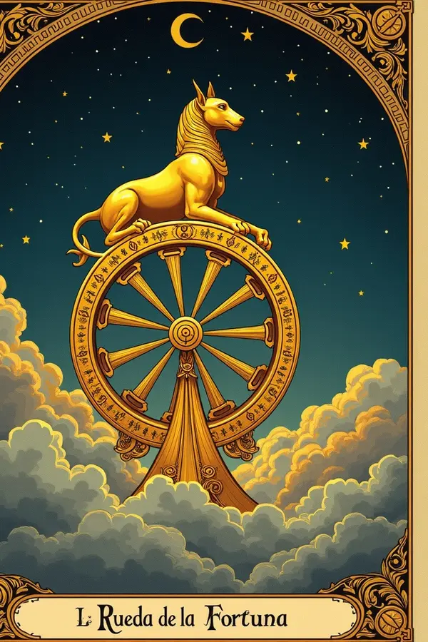 Carta del tarot La Rueda de la Fortuna