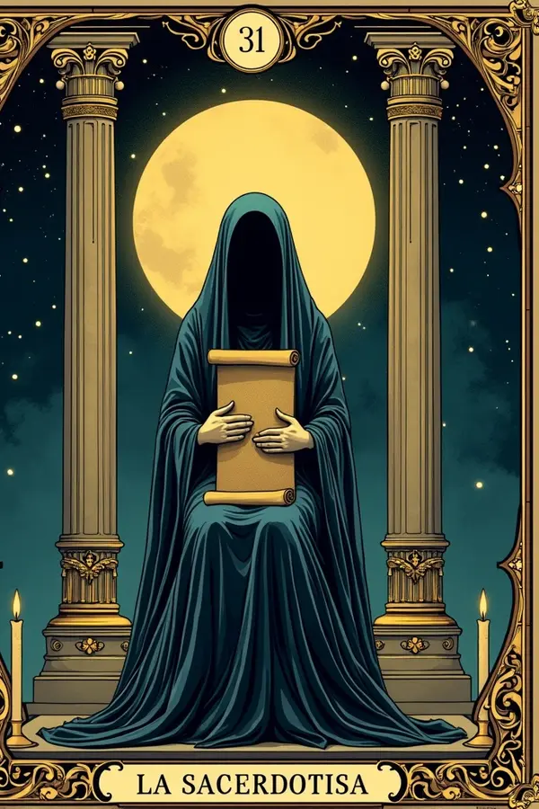 Carta del tarot La Sacerdotisa